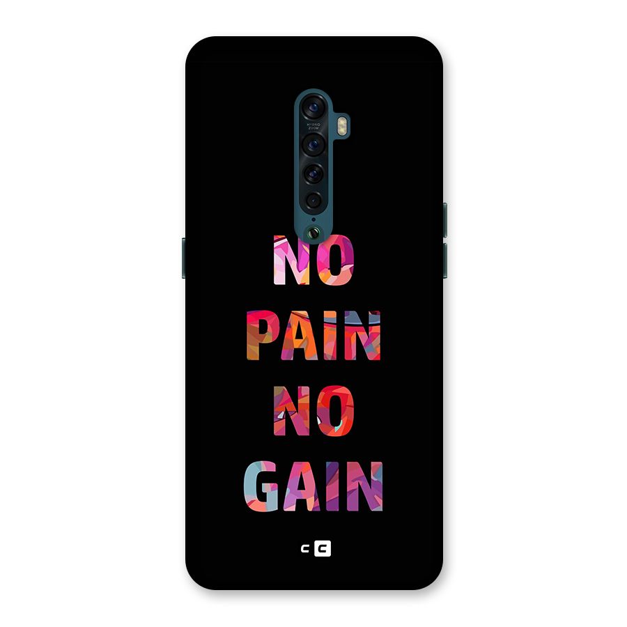 No Pain No Gain Back Case for Oppo Reno2
