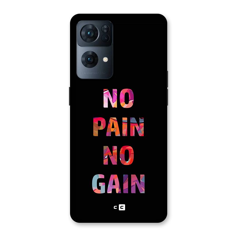 No Pain No Gain Back Case for Oppo Reno7 Pro 5G