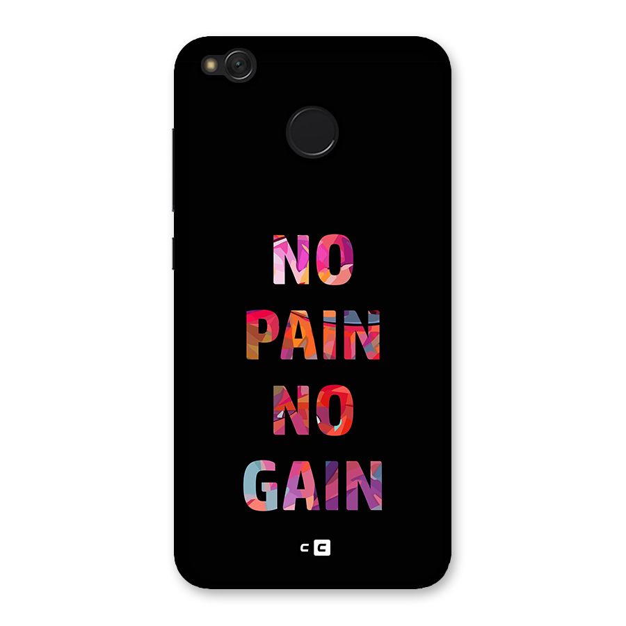 No Pain No Gain Back Case for Redmi 4