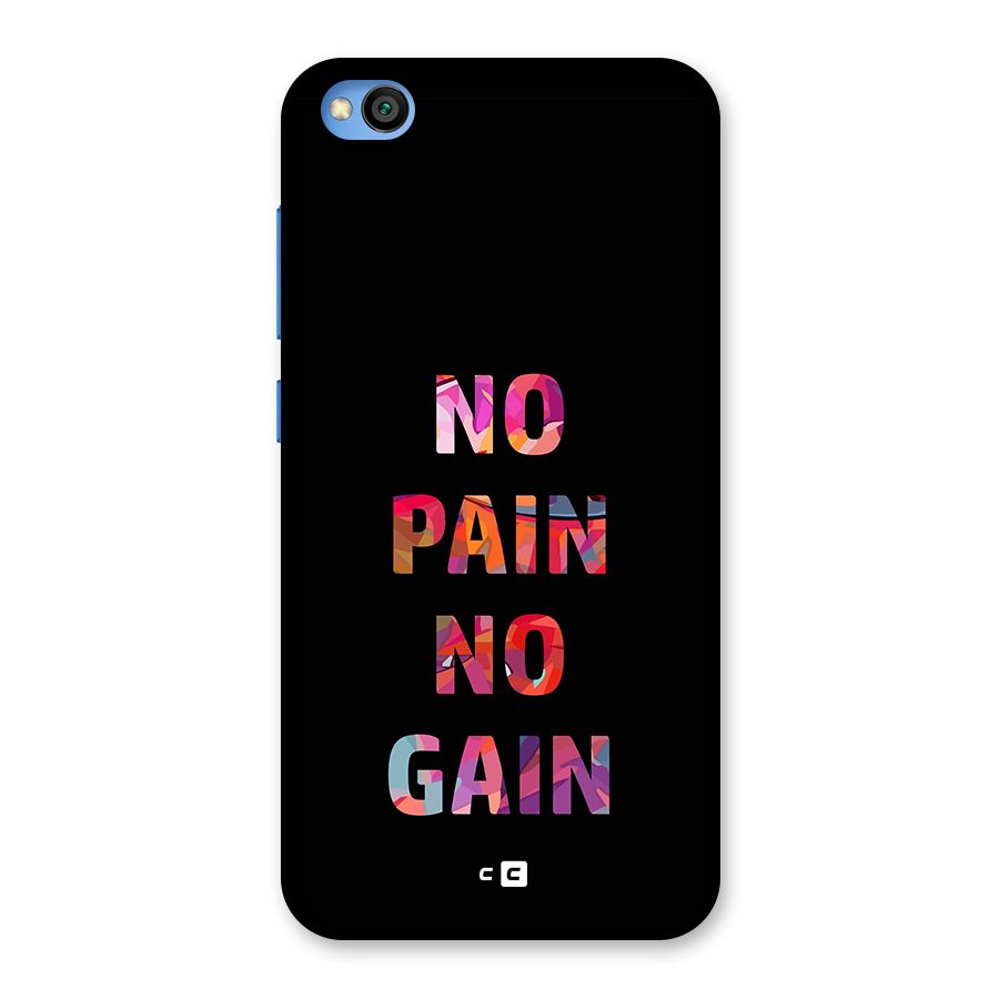 No Pain No Gain Back Case for Redmi Go