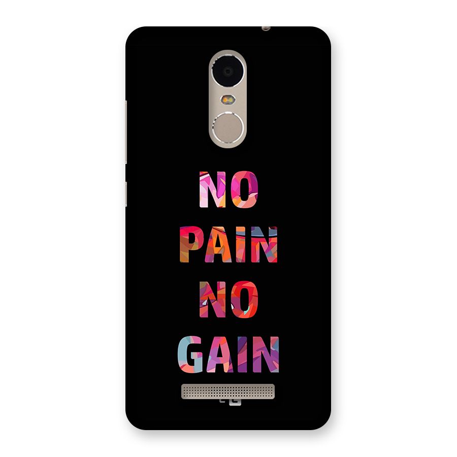 No Pain No Gain Back Case for Redmi Note 3