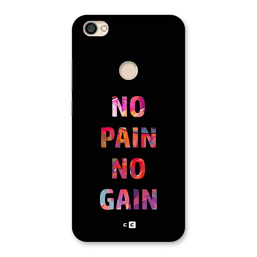 No Pain No Gain Back Case for Redmi Y1 2017