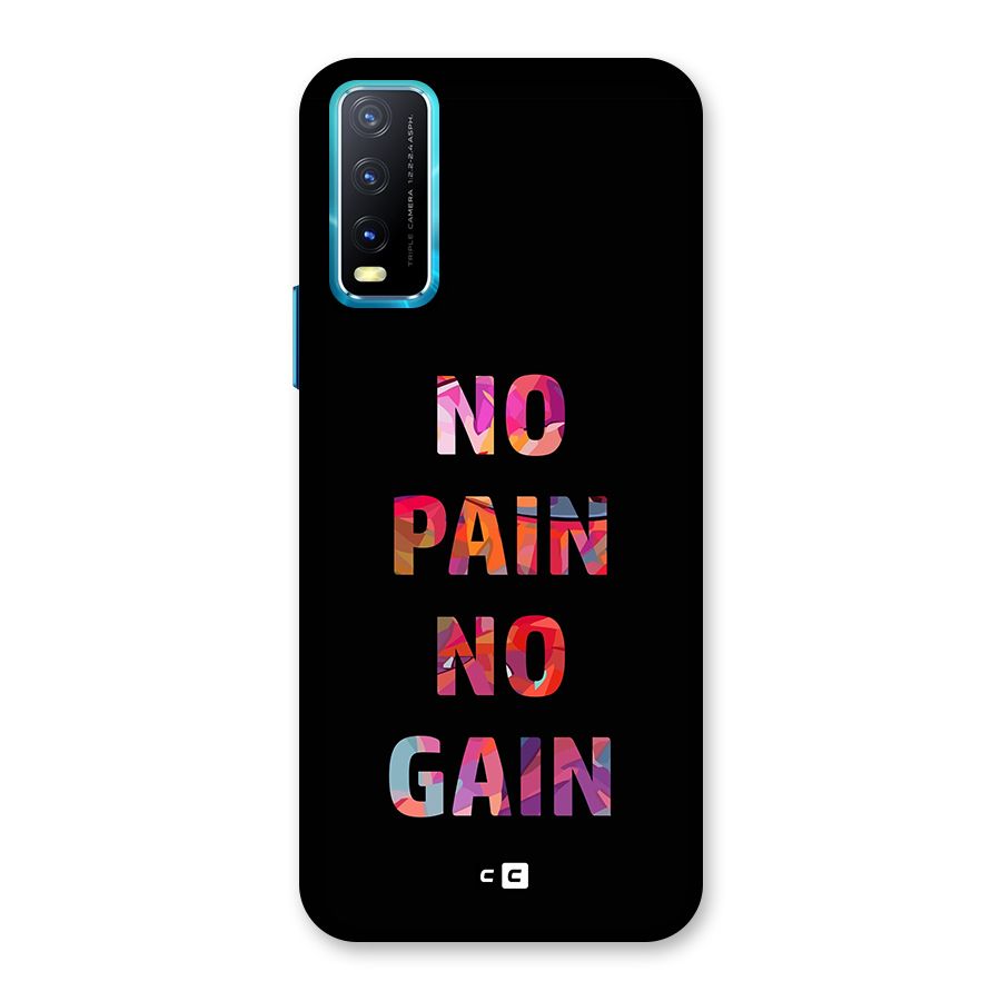 No Pain No Gain Back Case for Vivo Y20A