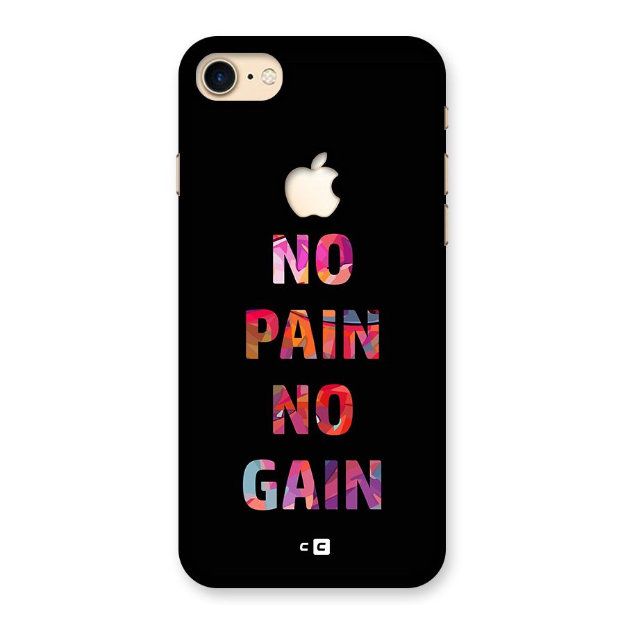 No Pain No Gain Back Case for iPhone 7 Apple Cut