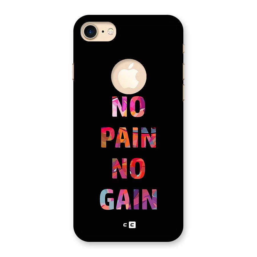 No Pain No Gain Back Case for iPhone 8 Logo Cut