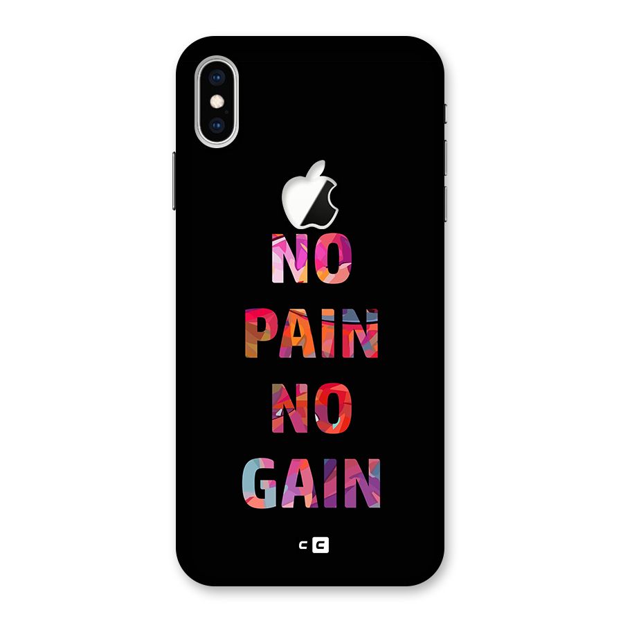 No Pain No Gain Back Case for iPhone XS Max Apple Cut