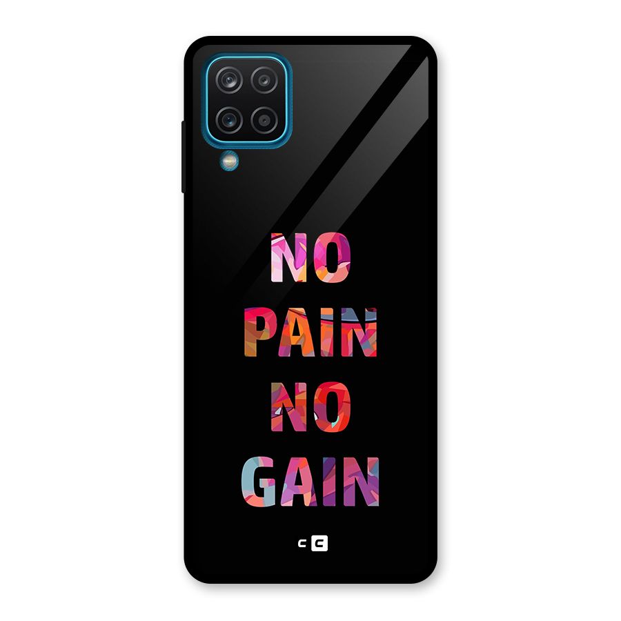 No Pain No Gain Glass Back Case for Galaxy A12