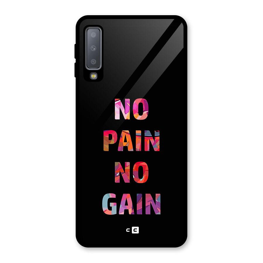 No Pain No Gain Glass Back Case for Galaxy A7 (2018)