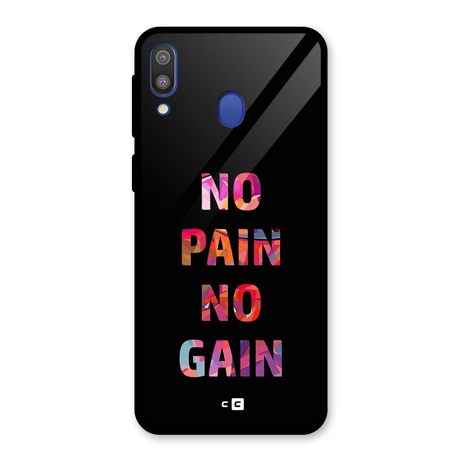 No Pain No Gain Glass Back Case for Galaxy M20