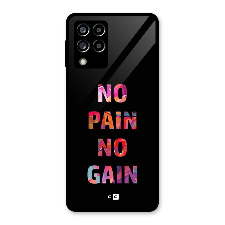 No Pain No Gain Glass Back Case for Galaxy M53 5G