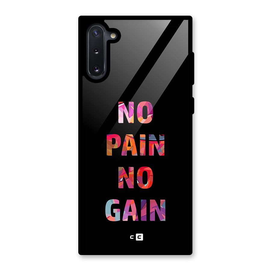 No Pain No Gain Glass Back Case for Galaxy Note 10