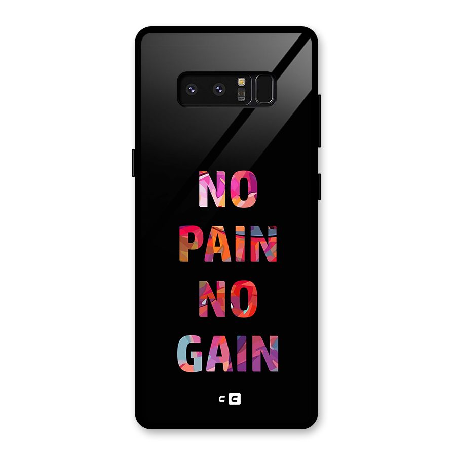 No Pain No Gain Glass Back Case for Galaxy Note 8