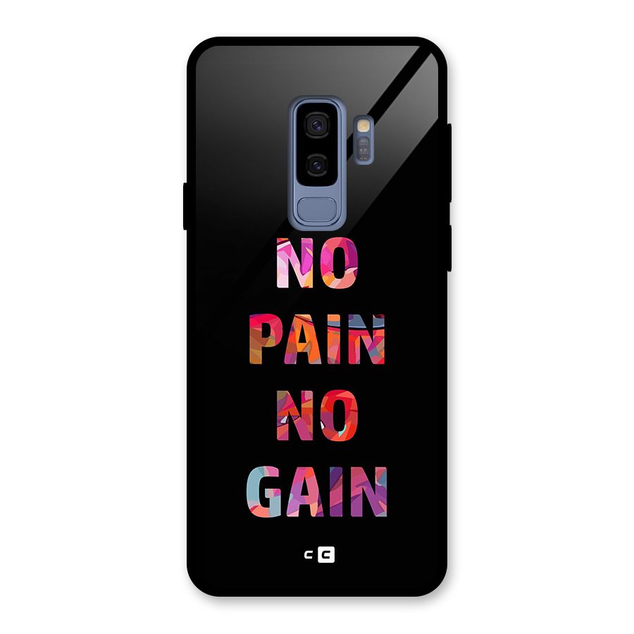 No Pain No Gain Glass Back Case for Galaxy S9 Plus