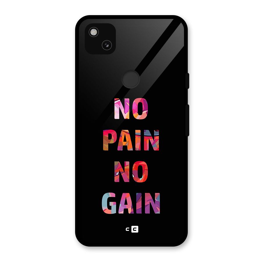 No Pain No Gain Glass Back Case for Google Pixel 4a