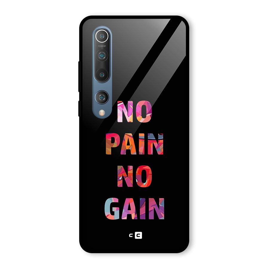 No Pain No Gain Glass Back Case for Mi 10