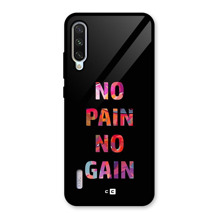 No Pain No Gain Glass Back Case for Mi A3
