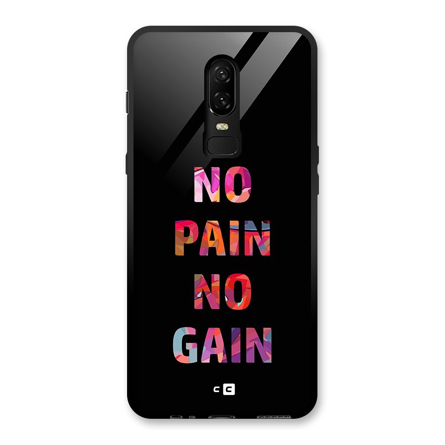 No Pain No Gain Glass Back Case for OnePlus 6