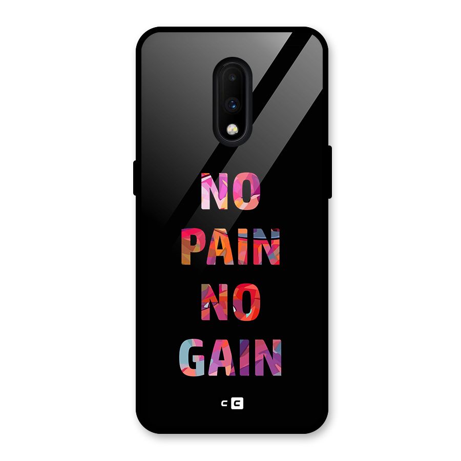 No Pain No Gain Glass Back Case for OnePlus 7