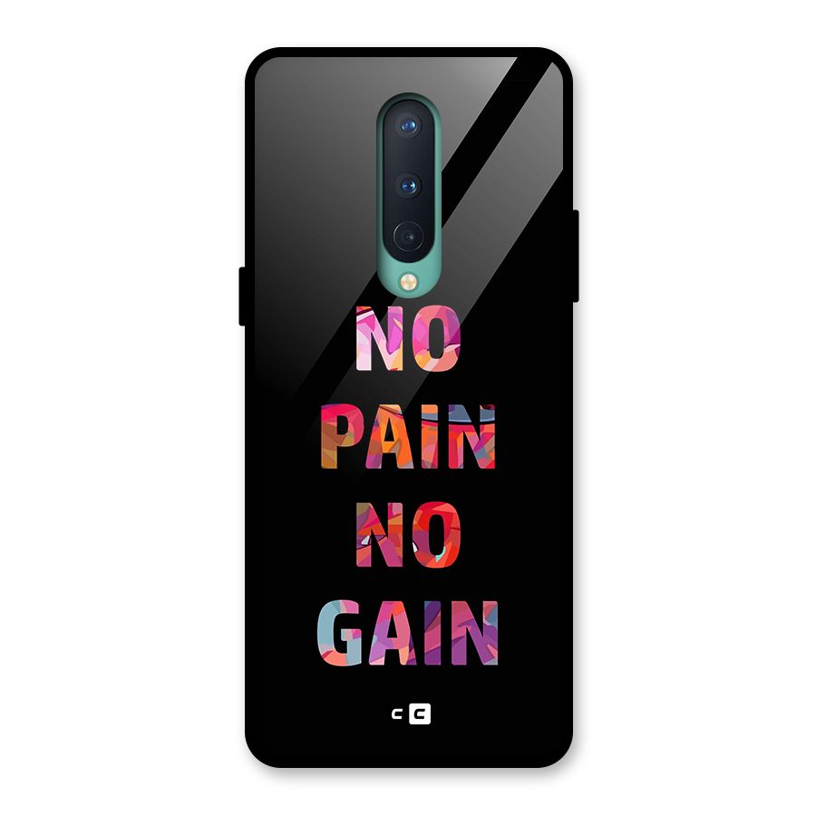No Pain No Gain Glass Back Case for OnePlus 8