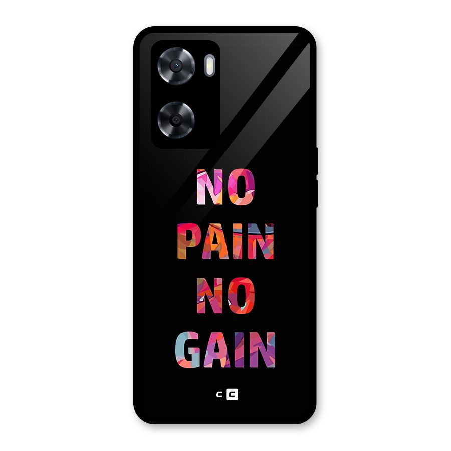 No Pain No Gain Glass Back Case for Oppo A57 2022