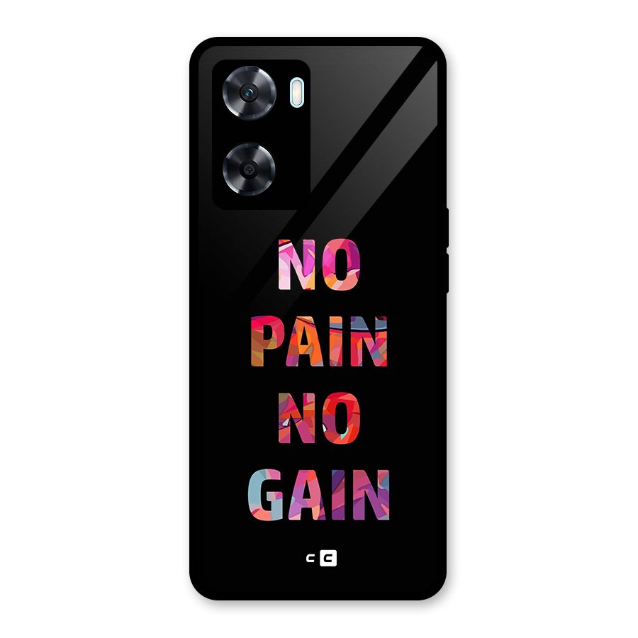 No Pain No Gain Glass Back Case for Oppo A77