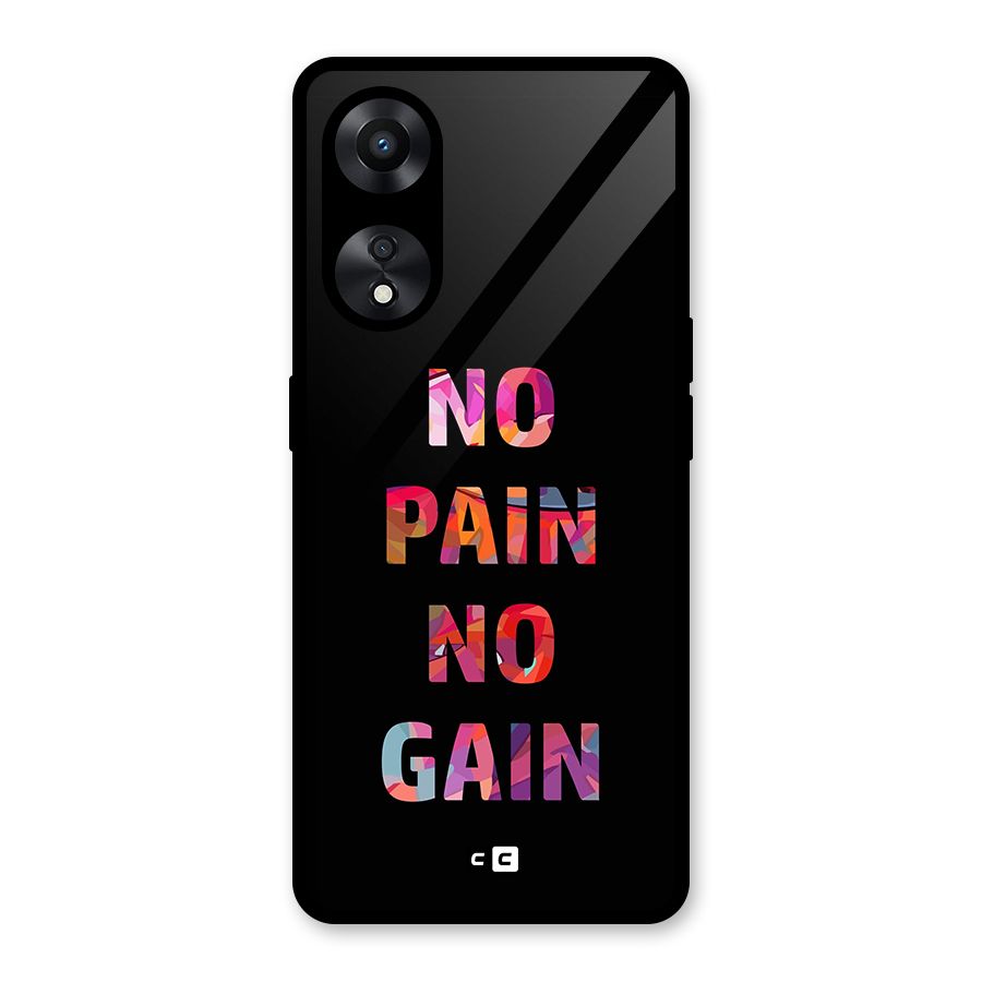 No Pain No Gain Glass Back Case for Oppo A78