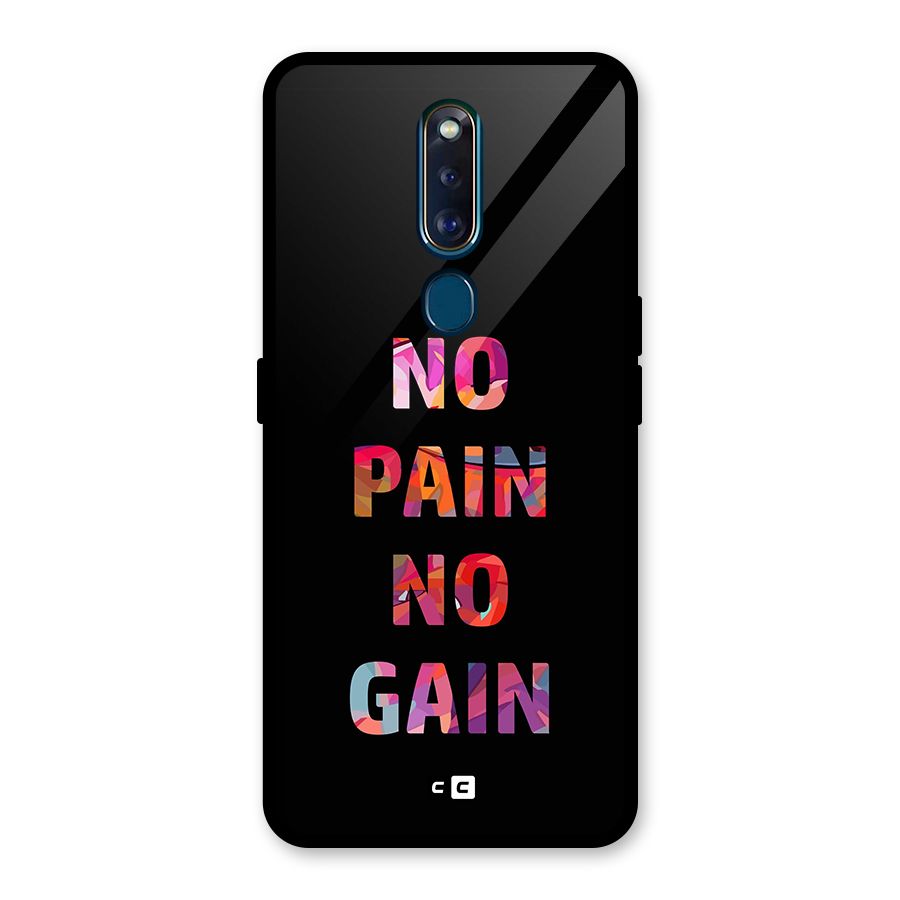 No Pain No Gain Glass Back Case for Oppo F11 Pro