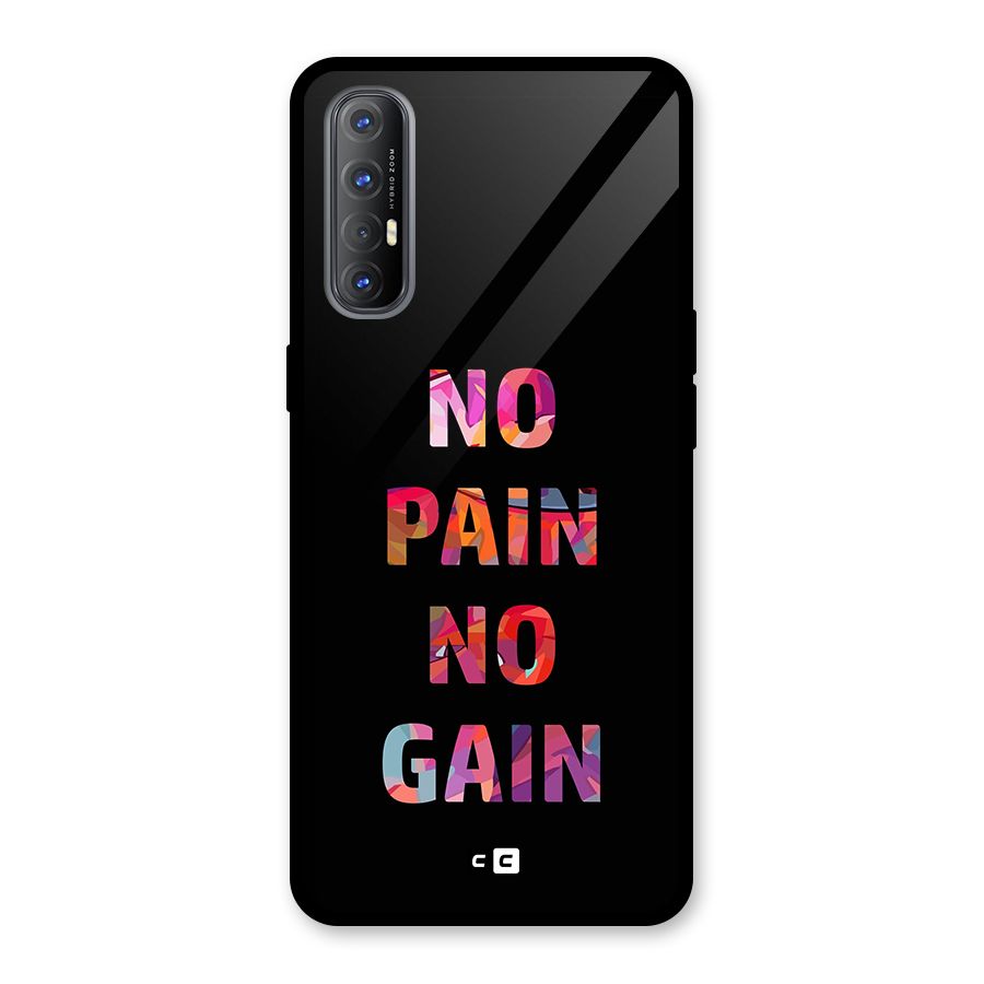 No Pain No Gain Glass Back Case for Oppo Reno3 Pro