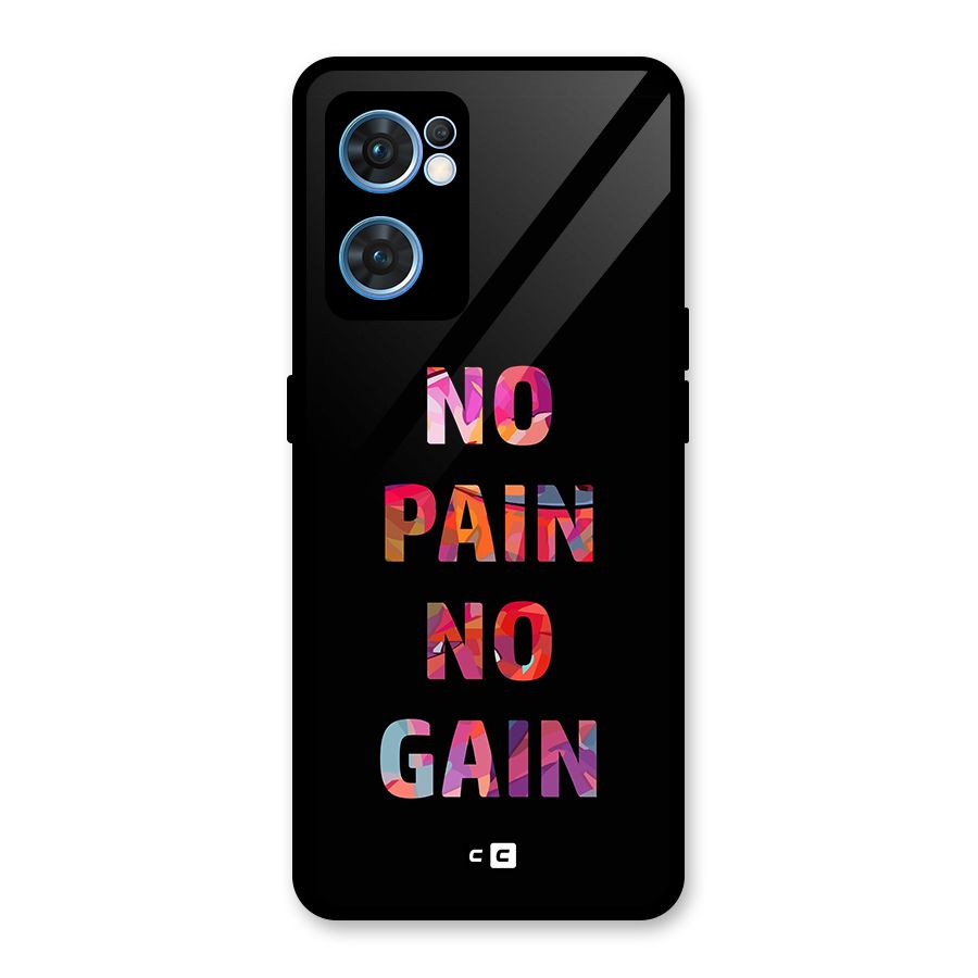 No Pain No Gain Glass Back Case for Oppo Reno7 5G
