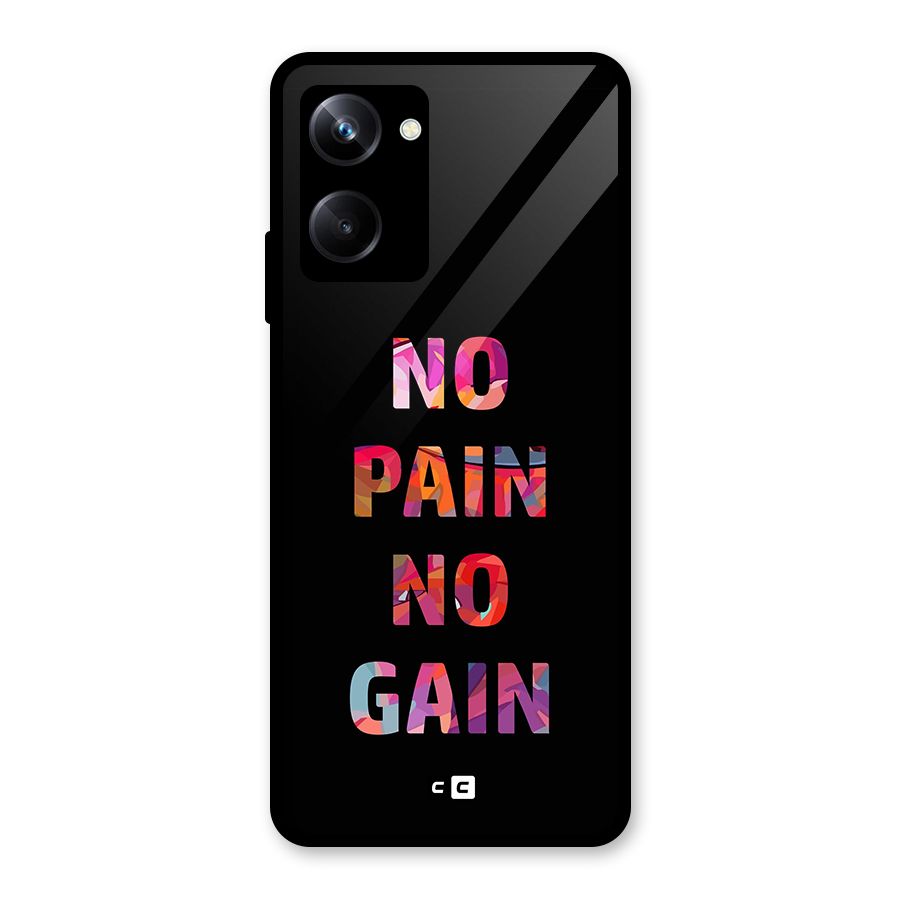 No Pain No Gain Glass Back Case for Realme 10 Pro