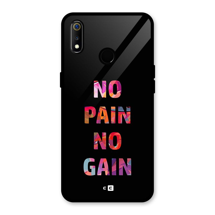 No Pain No Gain Glass Back Case for Realme 3i
