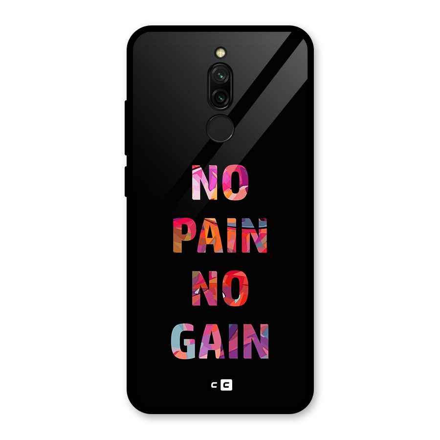 No Pain No Gain Glass Back Case for Redmi 8