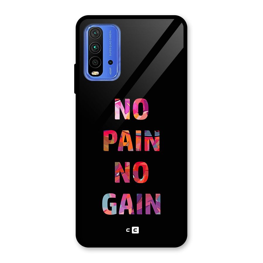 No Pain No Gain Glass Back Case for Redmi 9 Power