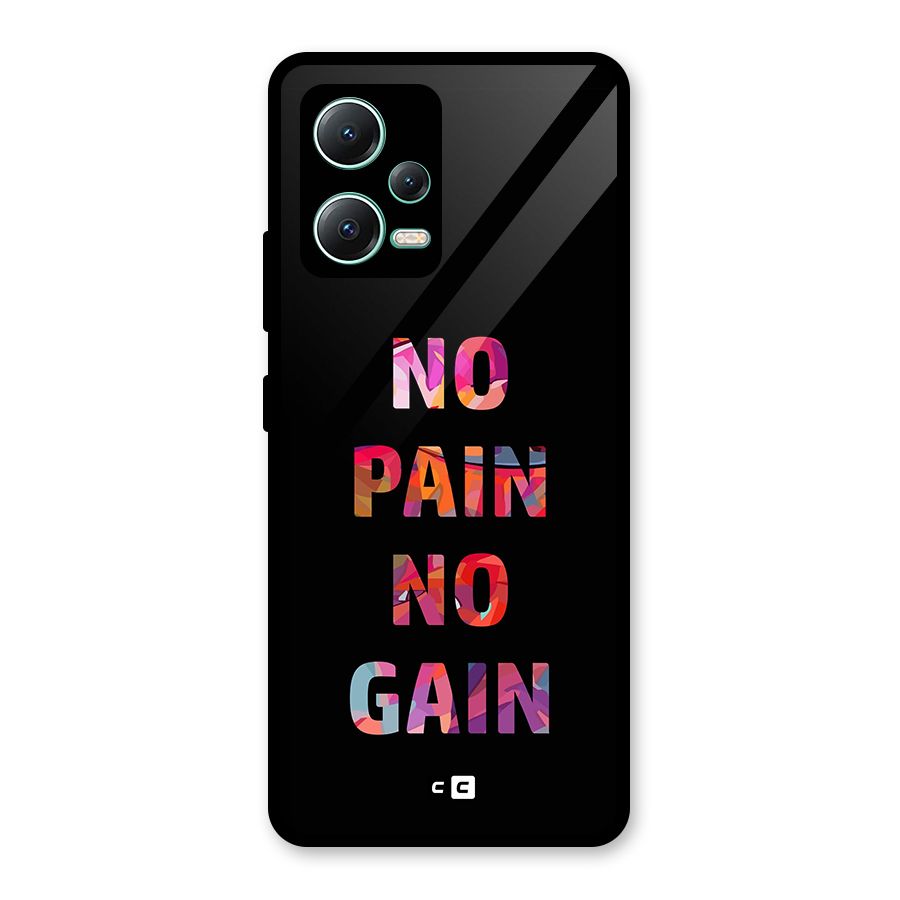 No Pain No Gain Glass Back Case for Redmi Note 12 5G