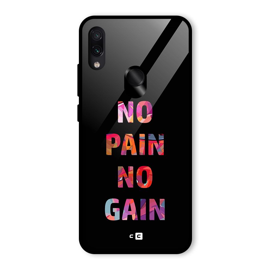 No Pain No Gain Glass Back Case for Redmi Note 7 Pro