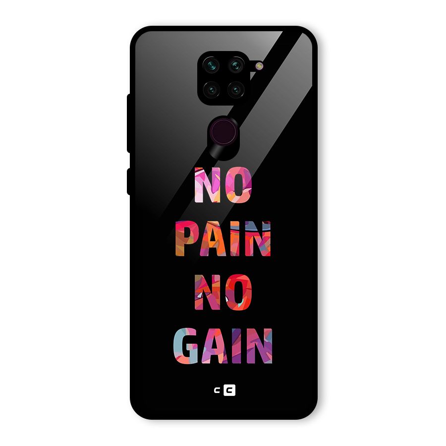 No Pain No Gain Glass Back Case for Redmi Note 9