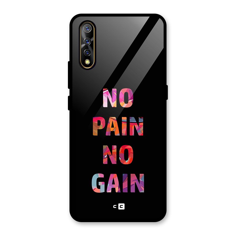 No Pain No Gain Glass Back Case for Vivo S1