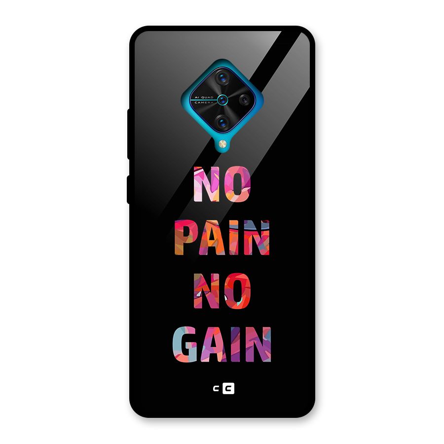 No Pain No Gain Glass Back Case for Vivo S1 Pro