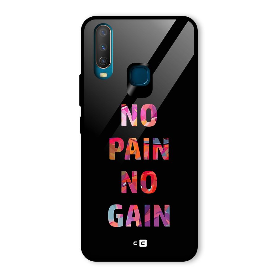 No Pain No Gain Glass Back Case for Vivo U10