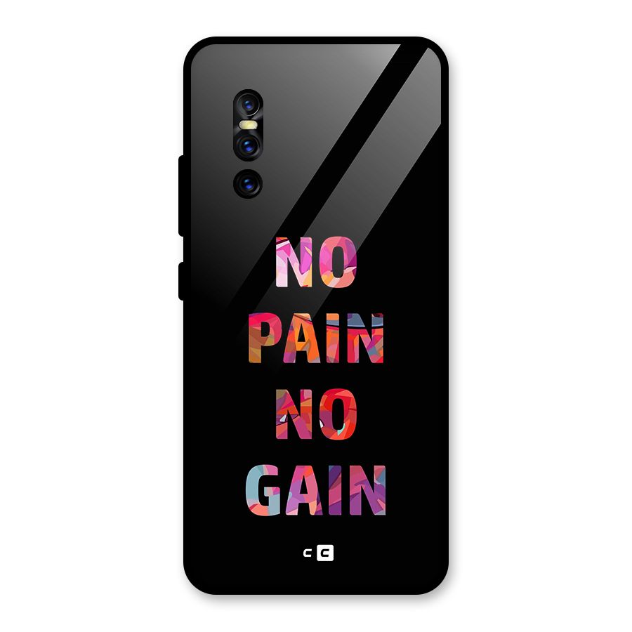 No Pain No Gain Glass Back Case for Vivo V15 Pro