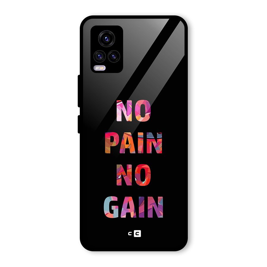No Pain No Gain Glass Back Case for Vivo V20