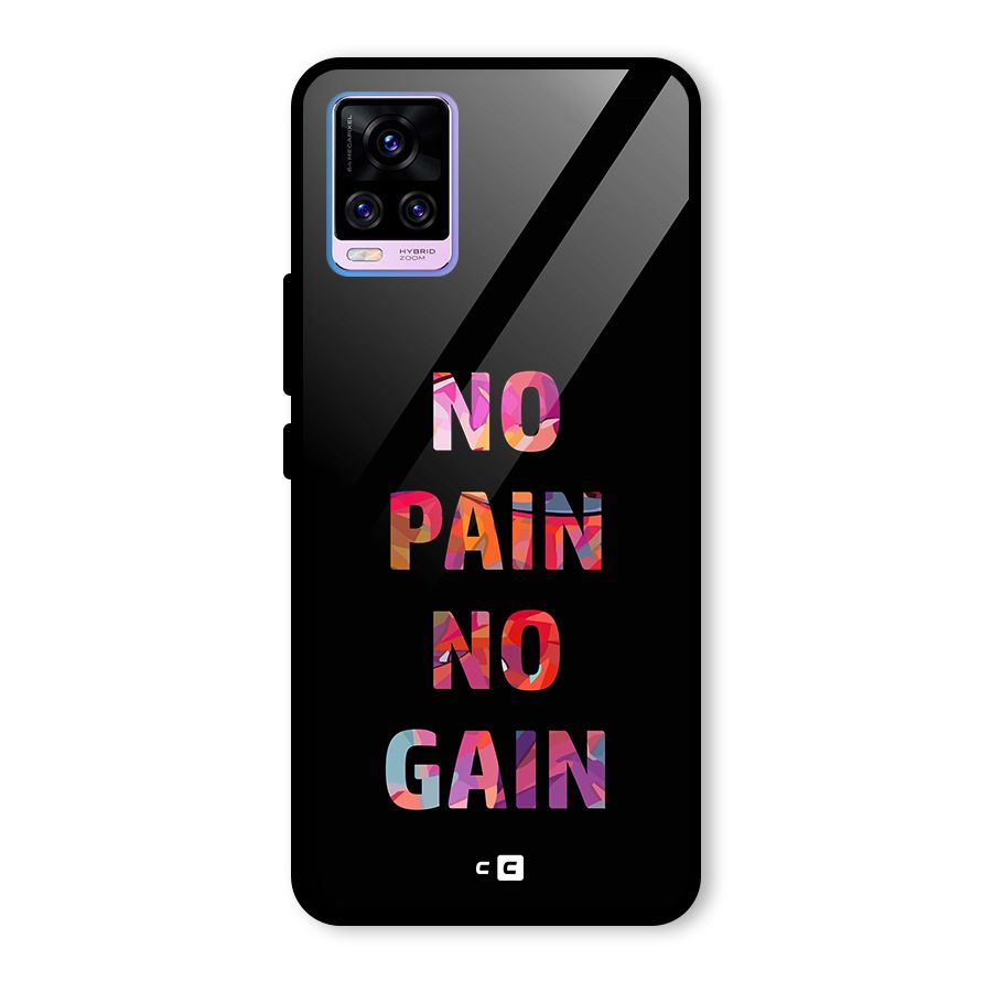 No Pain No Gain Glass Back Case for Vivo V20 Pro