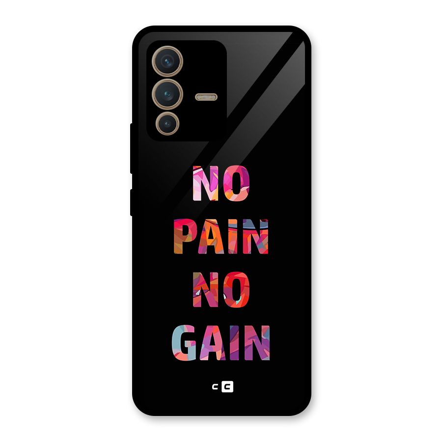 No Pain No Gain Glass Back Case for Vivo V23 5G