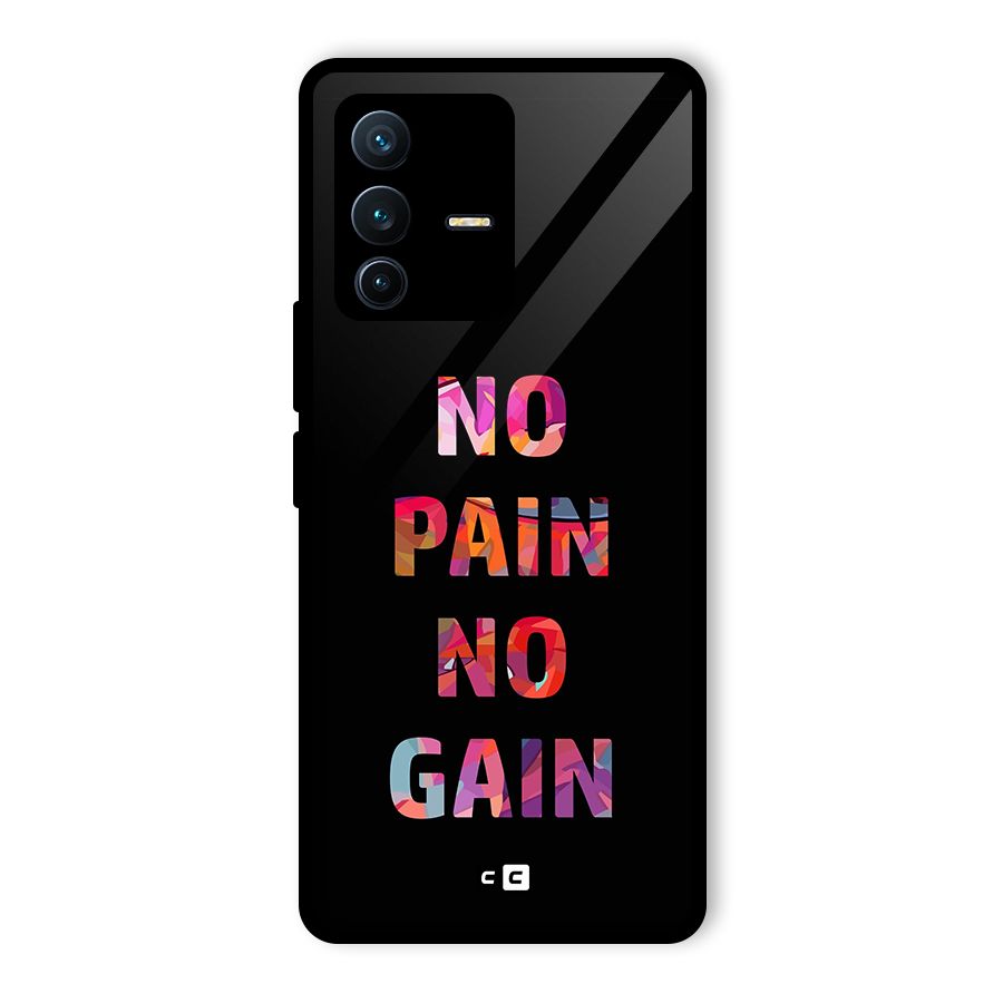 No Pain No Gain Glass Back Case for Vivo V23 Pro