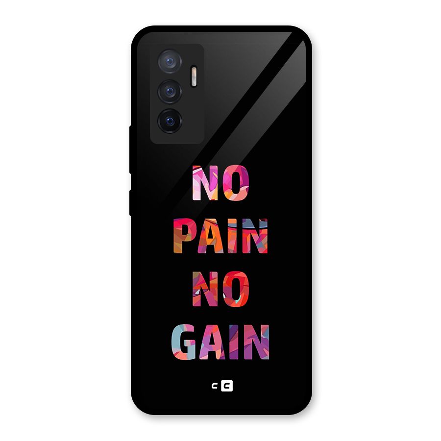 No Pain No Gain Glass Back Case for Vivo V23e
