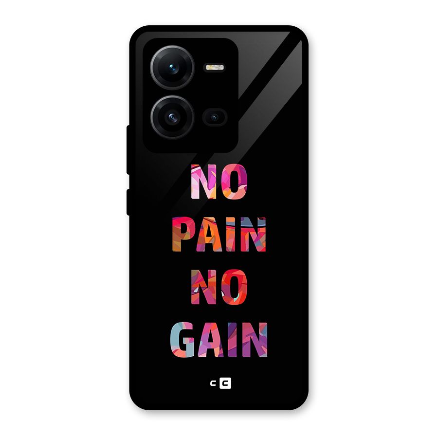 No Pain No Gain Glass Back Case for Vivo V25