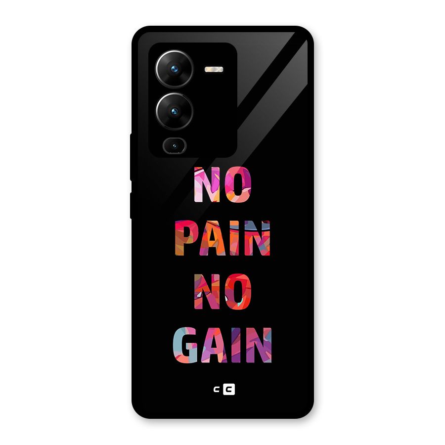 No Pain No Gain Glass Back Case for Vivo V25 Pro
