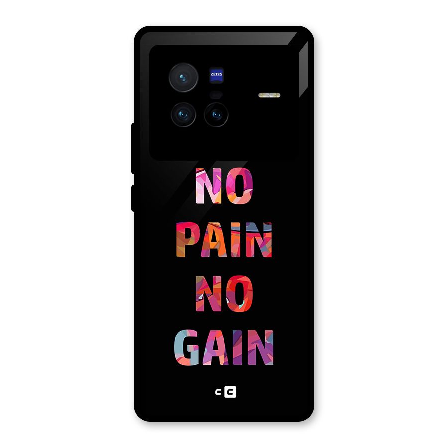 No Pain No Gain Glass Back Case for Vivo X80