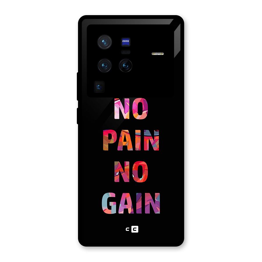 No Pain No Gain Glass Back Case for Vivo X80 Pro