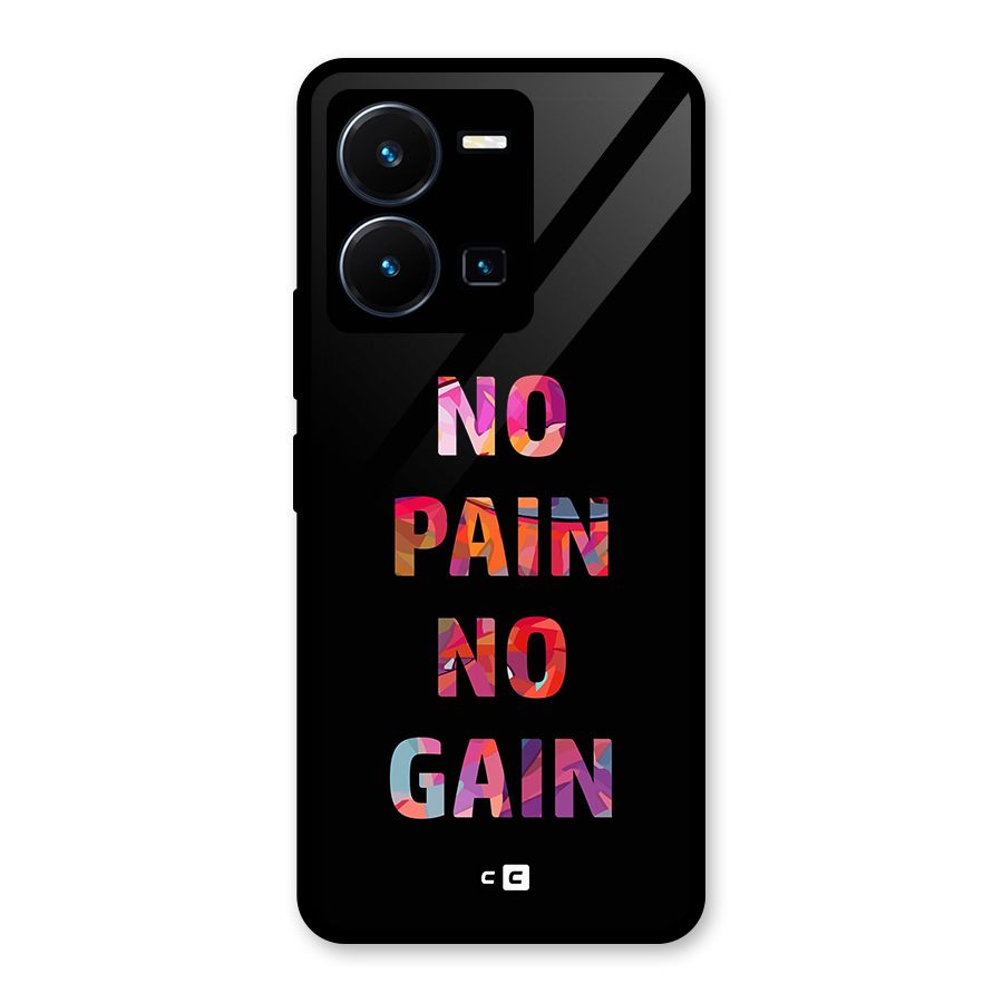 No Pain No Gain Glass Back Case for Vivo Y35
